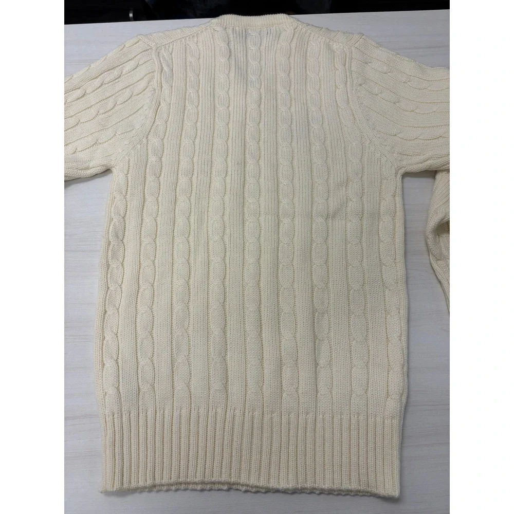 Gray-Nicolls Cricket Cable Knit V-Neck Sweater Vest Cream XL Cotton Blend